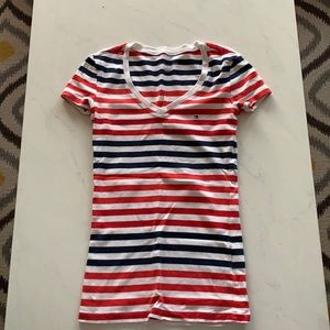 Red and Blue stripe t-shirt